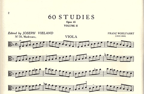 Wohlfahrt, F. (Vieland): 60 Studies Op. 45, Book 2 (viola)