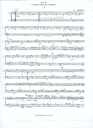 Katz, Fred: J & A - A Duo for Cello and Contrabass (bass & cello)
