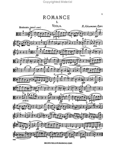 Schumann, Robert: Three Romances Op.94 (viola & piano)