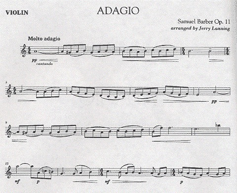 Barber, Samuel (Lanning): Adagio Op.11 (Violin and Piano)