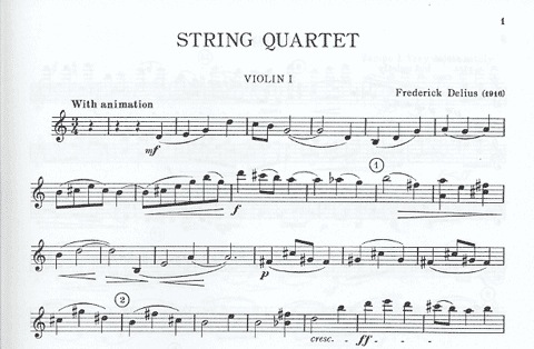Delius, Frederick: String Quartet