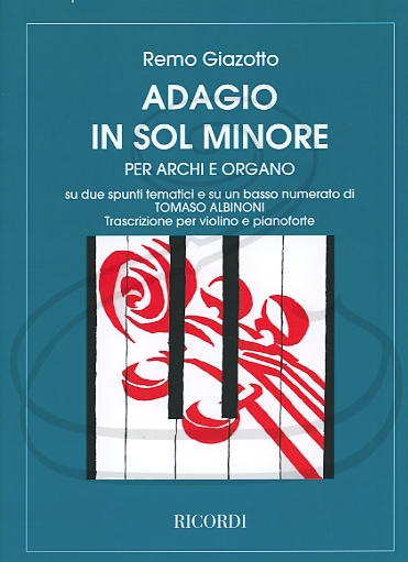 Albinoni (Giazotto): Adagio in G minor for Strings & Organ - TRANSCRIBED (violin & piano) Ricordi