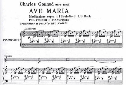 Gounod, C. (Bach): Ave Maria (violin, and piano)
