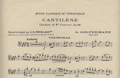 Goltermann, Georg: Cantilene (cello & piano)