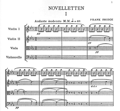 Bridge, Frank: Noveletten (String Quartet)