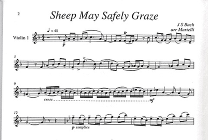 Bach, J.S. (Martelli): Sheep May Safely Graze (string quartet)