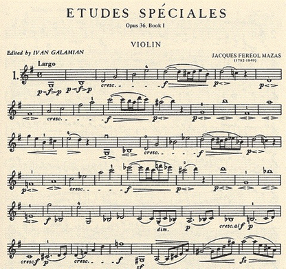 Mazas, J. (Galamian, Ed.): Etudes Speciales, Op.36, No.1 (violin) IMC