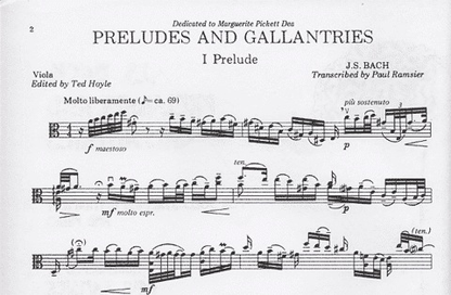 Bach, J.S. (Ramsier): Preludes & Gallantries (viola & piano)