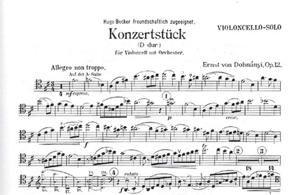 Dohnanyi, Ernst: Konzertstuck Op.12 (cello & piano)