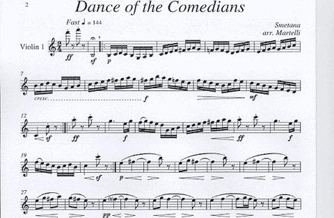Smetana (Martelli): Dance of the Comedians (string quartet)