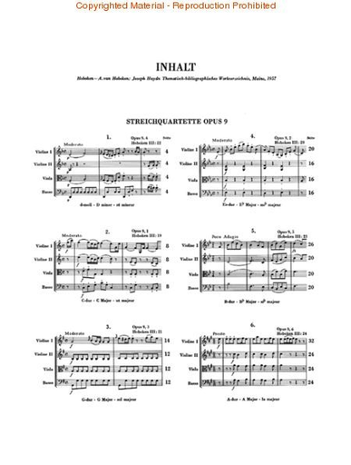 Haydn, F.J. (Feder, ed.): String Quartets, Vol. 2, Op. 9, urtext (2 violins, viola, and cello)