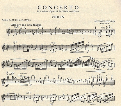 Dvorak, Antonin (Galamian): Concerto in A mi Op.53 (violin & piano) International