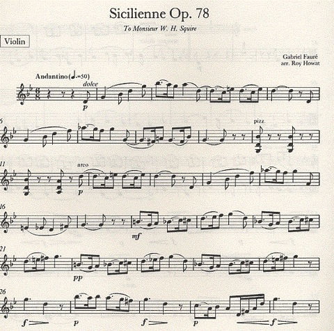 Faure, Gabriel: Sicilienne Op.78 (violin & piano)  PETERS