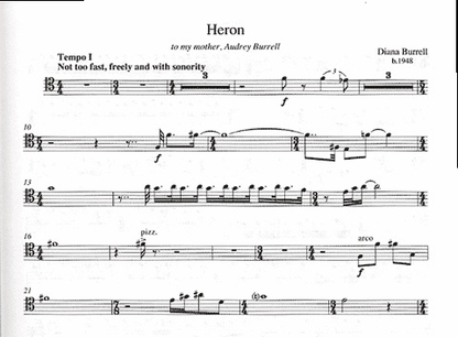 Burrell, Diana: Heron for Cello & Piano