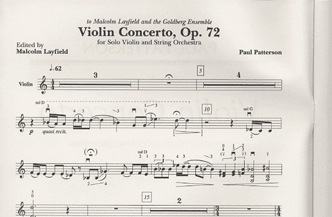 Patterson, P.: Violin Concerto Op.72 (violin & piano)