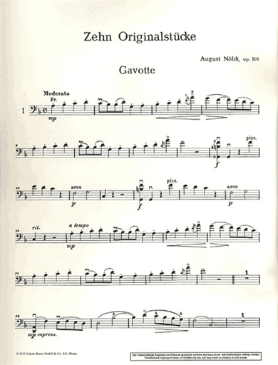 Nolck, August: 10 Original Pieces, Op. 116 (cello & piano)