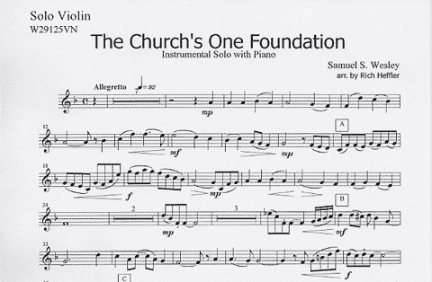 Heffler, R.: The Church's One Foundation (violin & piano)