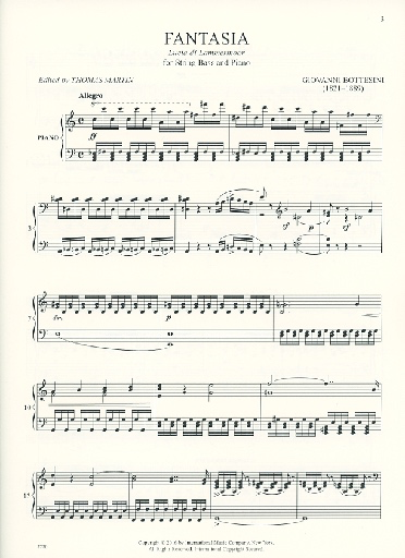 Bottesini, Giovanni (Martin): Fantasia ''Lucia di Lammermoor'' (bass & piano)