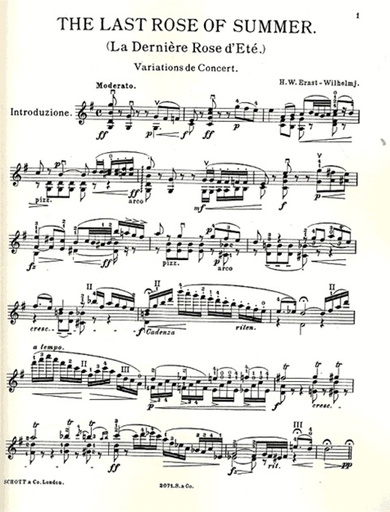 Ernst, W.H.: The Last Rose of Summer (violin solo)