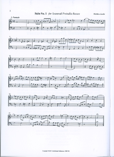 Locke, Matthew: Duets for viola and cello arranged from Locke's collection of 'Musick ffor seaverall ffreinds' (c.1651).