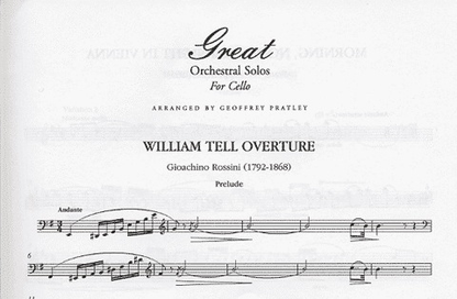 Pratley: Great Orchestral Solos for Cello (cello & piano)