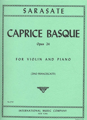 Sarasate, Pablo de: Caprice Basque Op.24 (violin & piano) IMC