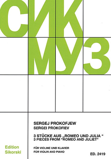 Prokofiev: Three Pieces from Romeo & Juliet (violin & piano)