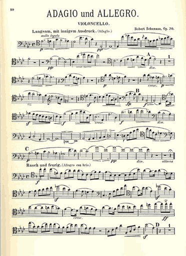 Schumann, Robert: Adagio & Allegro Op.70 (cello  OR viola OR violin & piano)