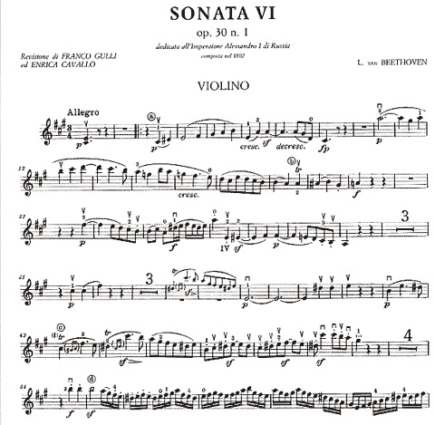 *OUT OF PRINT* Beethoven, L.van (Gulli): Sonata Op.30#1 in A major (violin & piano)
