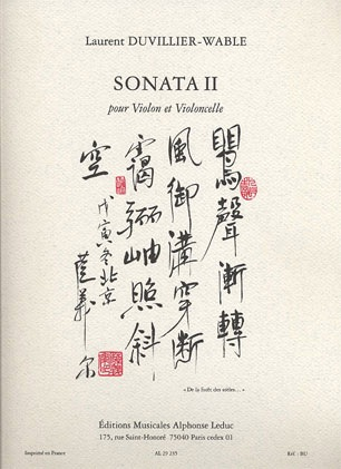 Duvillier-Wable L.: Sonata II for Violin & Cello