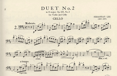 Lee, Sebastian: Duet Op.125 No. 2 for violin & cello
