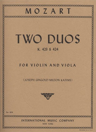 Mozart, W.A.: Two Duets K423-424 (Violin & Viola) IMC