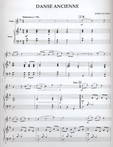 Cacavas, John: Danse Ancienne (violin & piano)