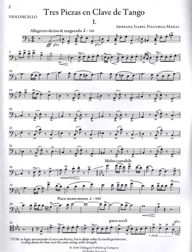 Manas, Adriana Isabel Figueroa: Tres Piezas en Clave de Tango (cello & piano)