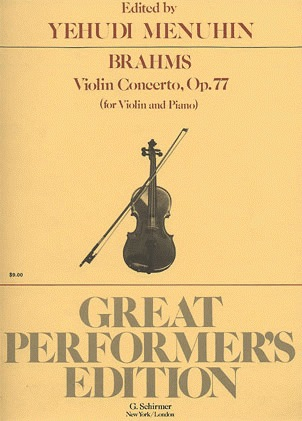 Brahms, Johannes (Menuhin): Concerto in D major Op.77 (violin & piano) Schirmer