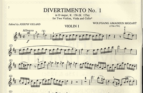 Mozart, W.A.: 3 Divertimenti K.136, 137, 138 (string quartet)