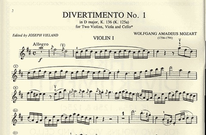 Mozart, W.A.: 3 Divertimenti K.136, 137, 138 (string quartet)