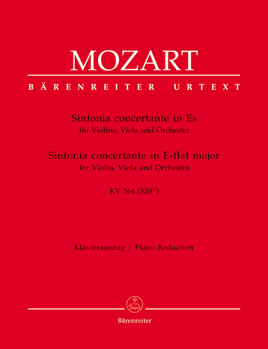 Mozart, W.A. (Mahling): Sinfonia Concertante in Eb Major, K.364 (violin, viola, and piano) Barenreiter Urtext