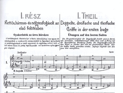 Bloch, Jozsef: Double Stop Tutor Op.50 Vol.1 (violin)