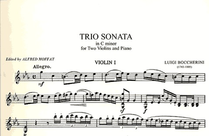 Boccherini, L. (Moffat): Trio Sonata in C minor (two violins, and piano, with cello ad libitum)