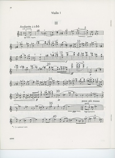 Schuman, William.: String Quartet No. 4 (set of parts)