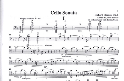 Strauss, R. (Starker): Sonata in F, Op.6 (cello & piano) Masters Music