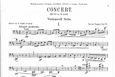 Popper, David: Concerto Op.72 No.4 in b minor (cello & piano)