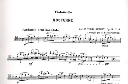 Tchaikovsky, P.I. (Fitzenhagen): Nocturne Op19 No.4 (cello & piano)