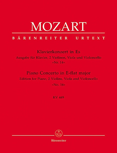 Mozart, W.A.: Quintet from Piano Concerto No.14 in E-flat major (2 violins, Viola, cello, piano) Barenreiter
