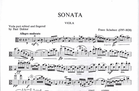 Schubert, Franz: Arpeggione Sonata (viola & piano)
