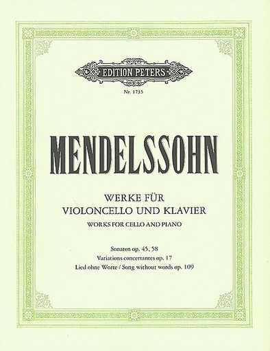Mendelssohn, F.: Works for Cello and Piano