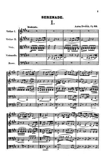 Dvorak: (study score) Serenade for Strings, Op.22 (string orchestra) Kalmus