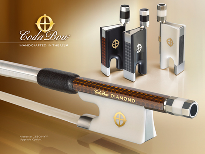 CodaBow DIAMOND GX Violin Bow, with Alabaster XEBONY Frog, USA