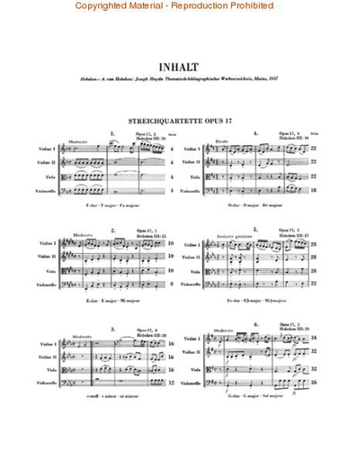 Haydn, F.J. (Feder, ed.): String Quartets, Vol.3 Op.17, urtext (2 violins, viola, and cello)